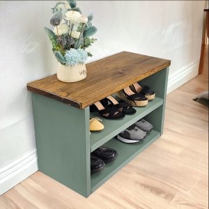 FSM Solid Wooden Handmade Shoe Rack Bench