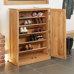 Shop today Large Oak Cupboard Shoe Cabinet