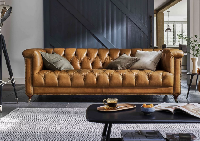 Leather Chesterfield Sofa