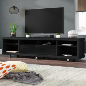 FSM Modern TV stand with 2 Door & 6 Shelves