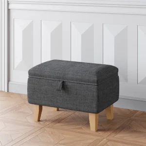 Artus textured linen Upholstery Ottoman