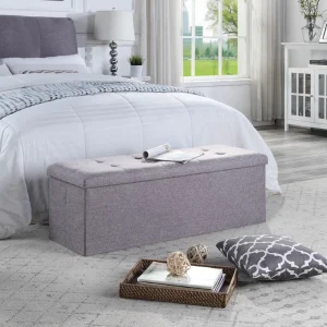 Binette Wide Tufted Ottoman with Storage