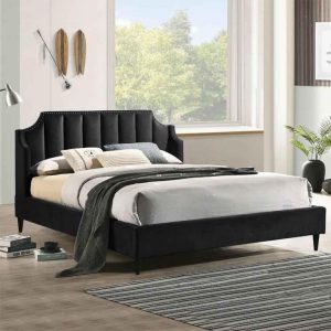 Acquire now Collar line Upholstery Velvet Bed