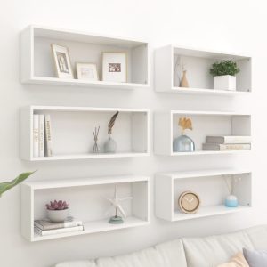 FSM Furniture 6-Piece Wall Cube Shelves Set