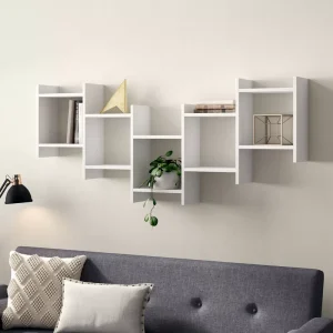 White Dillow 10 Piece Floating Wall Shelf