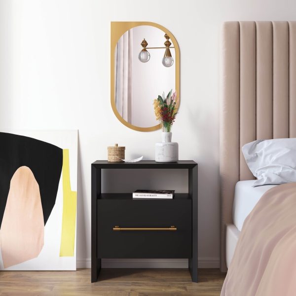 Contemporary Libre Black Nightstand