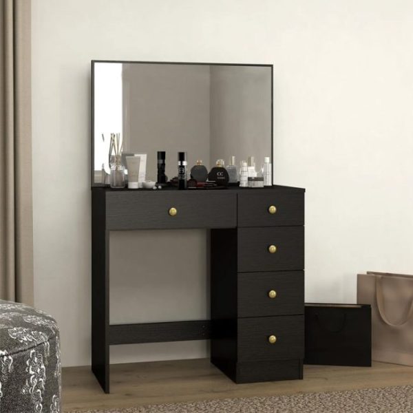 FSM Modern Dressing Table 4 Drawers and Mirror
