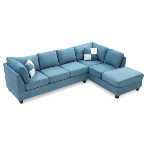 Home Braxton Aqua Sectional Sofa
