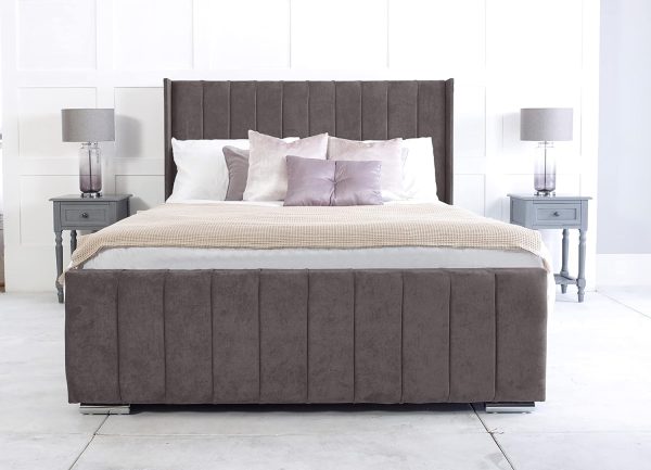 Channel Chic Wing Velvet Ottoman Bed