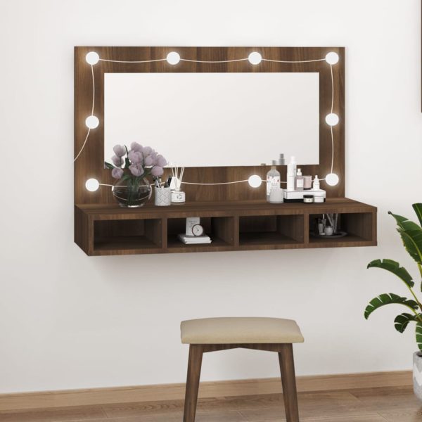 Wall Mount Rectangular Dresser with Mirror