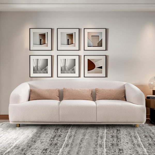 Modern Barrel Back Style Cushion Couch