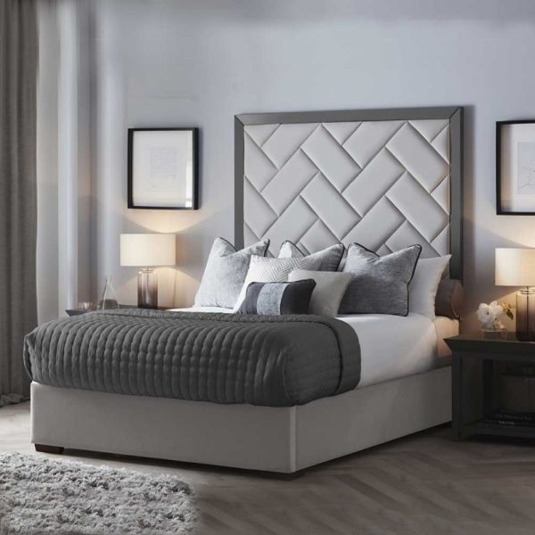 Exclusive Headboard Bed with Cross Blockwork Design