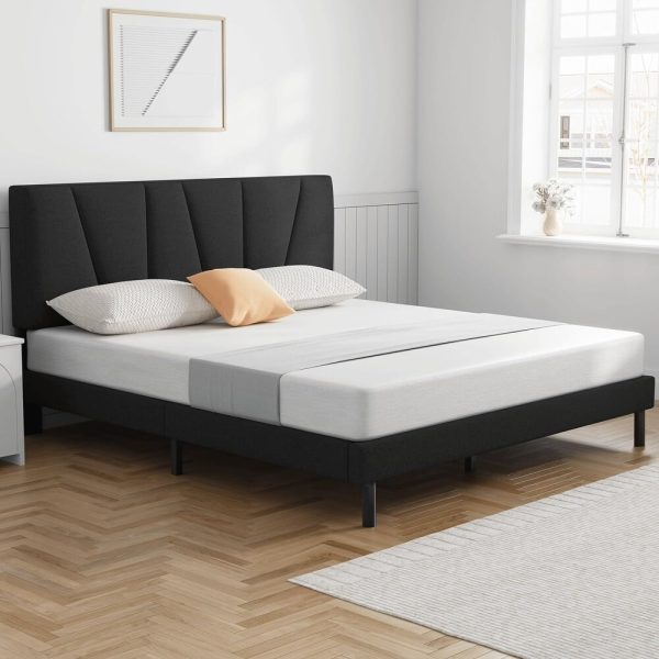FSM Queen Bed Frame with Fabric Upholstered