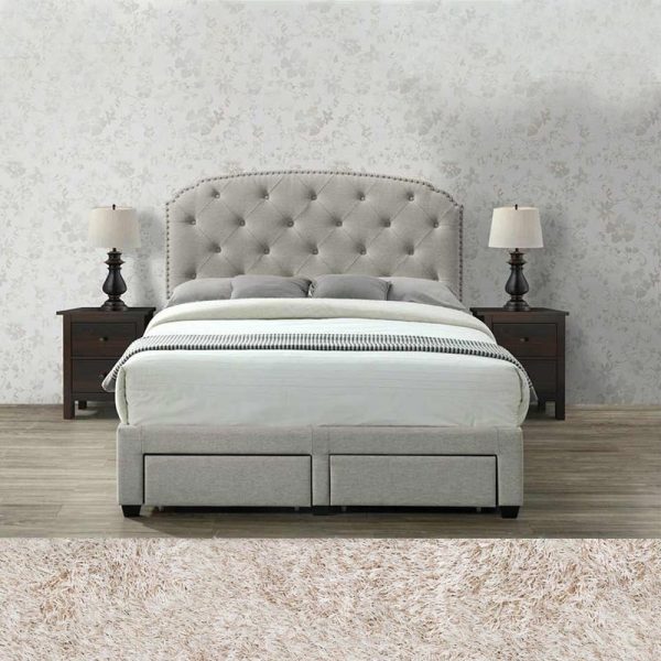 Drawers Storage Bed with Pogradec Tufting