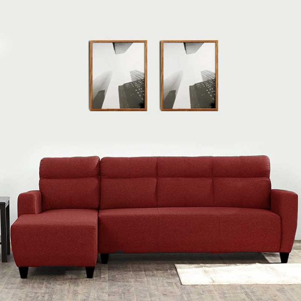Elbon Modern Sofa in Dark Brown Color