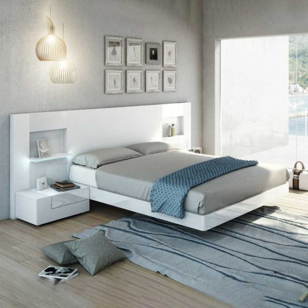 Modern Elida Bed Frame in White