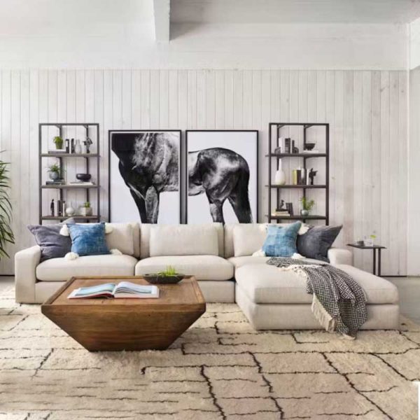 Elissa Modular Sofa With Square Arm and Chaise