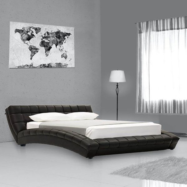 Essential Upholstered Queen Bed in Black