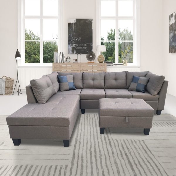 Modern 3 Seater Sectional Sofa with Chaise