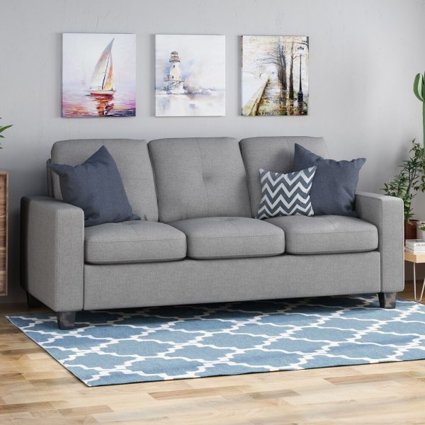 Viviana Three Seater Sofa with Wood Legs