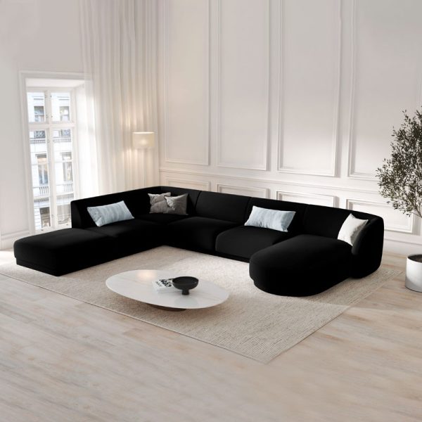 Velvet Upholstered Luxury U Shaped Sofa