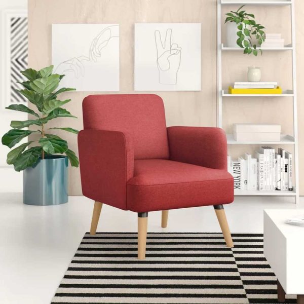 Elegant Occasional Linen Upholstered Armchair