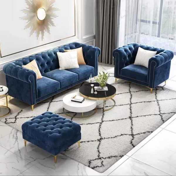 Ottoman and Sofa with High Profile Style