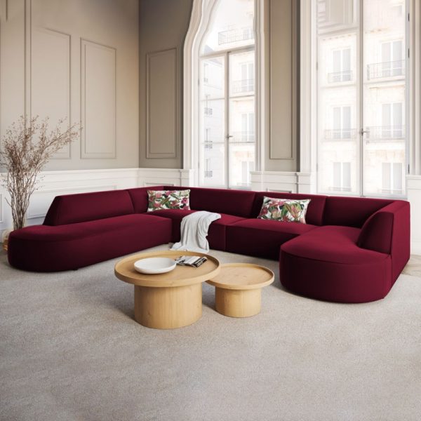 FSM Furniture Modern Round Chaise Sofa