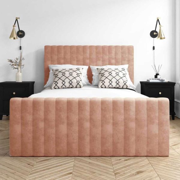 FSM Modern Velvet Ottoman Bed