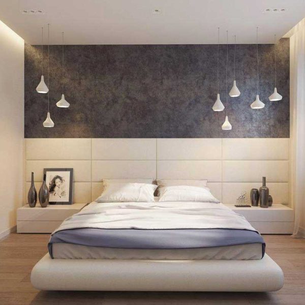 Sleek WallPanel Bed in Beige