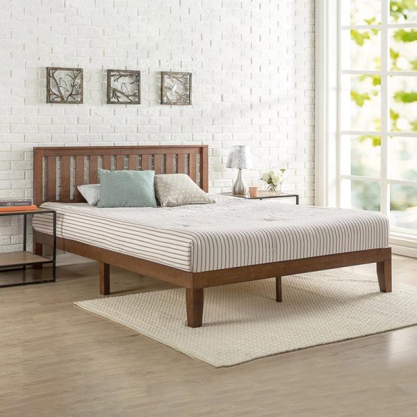 Solid Wood Espresso Bed