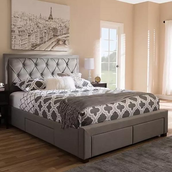 Tantallon Storage Bed with Tufted Upholstery