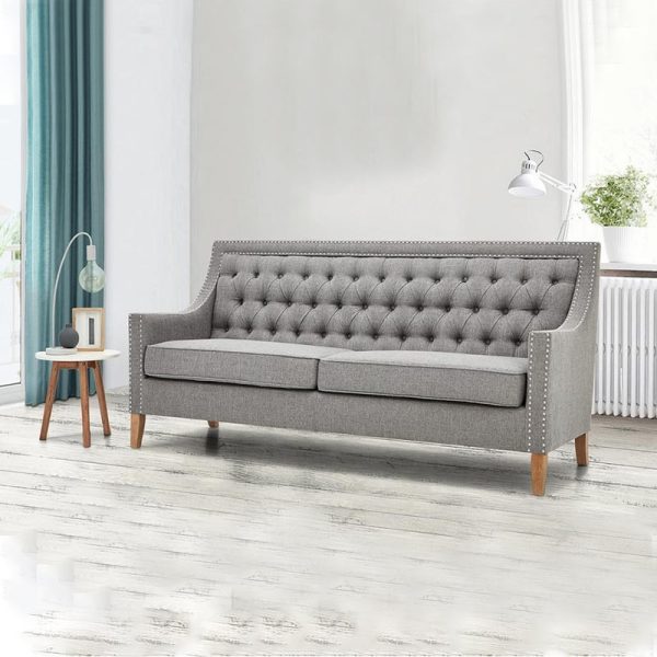 Traditional Loveseat with Button Tufting