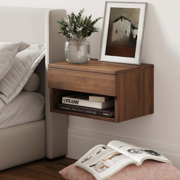 Modern Floating Bedroom Nightstand with 1 Drawer
