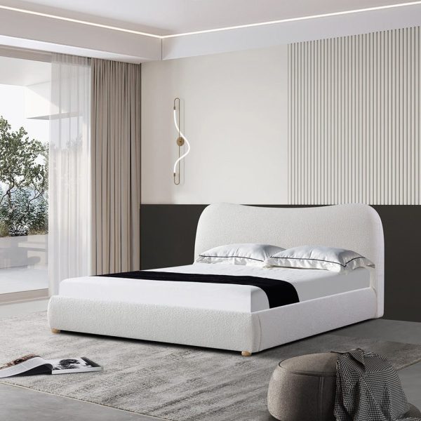 Luxurious Look Curve Headboard Bed