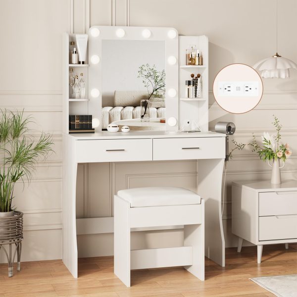 Vanity Dressing Table With Mirror Lights