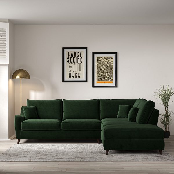 FSM Amelia Textured Velvet Corner Sofa