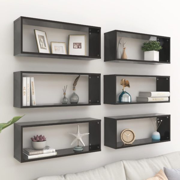 FSM 6 Piece Wall Cube Shelves Set