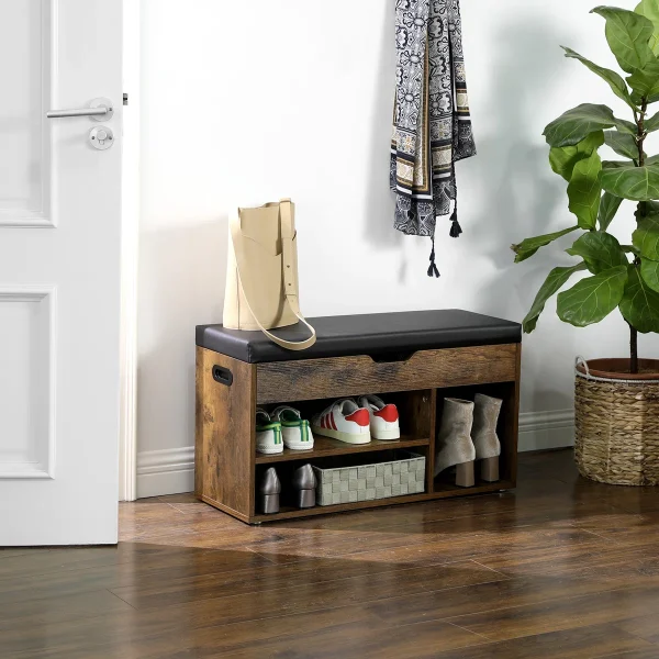 Abigayle 8 Pair Shoe Storage Bench