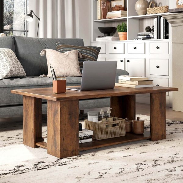 FSM 2-Tier Modern Center Cocktail Table