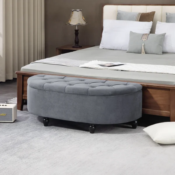 FSM Semi-Circle Ottoman Storage Bench