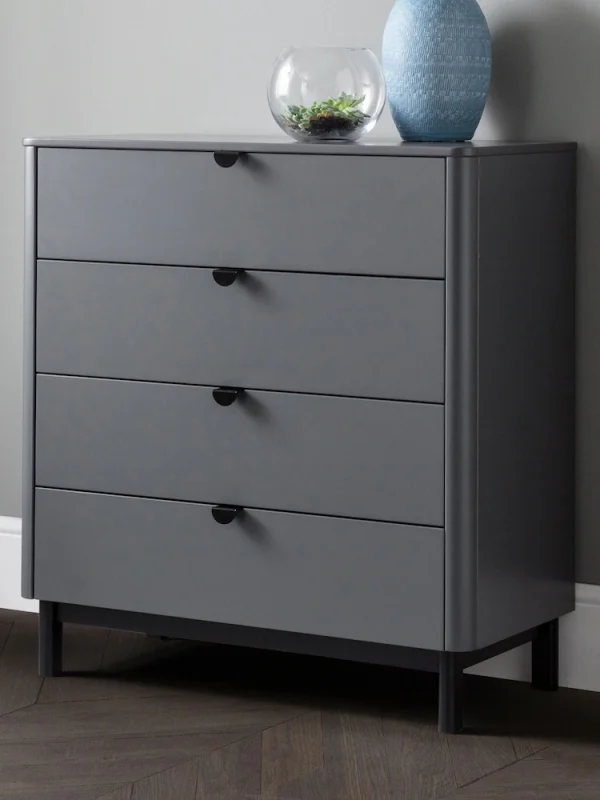 Julian Bowen Grey 4 Drawer Chest