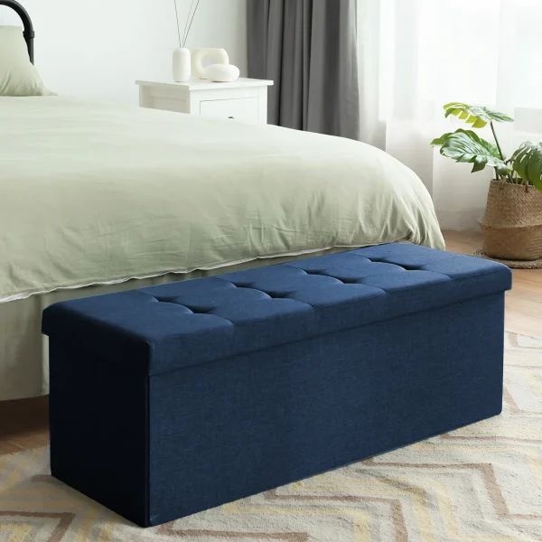 FSM Fabric Storage Ottoman Bench