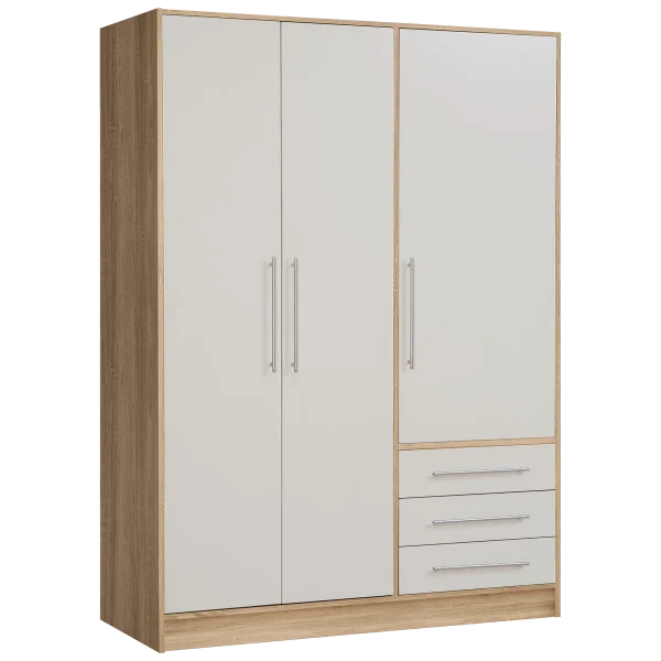Ingram 3 Door Armoires Wardrobe