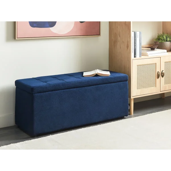 Rabecka Wide Tufted Rectangle Storage Bench
