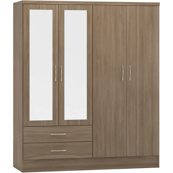 Cascio 4 Door Wardrobe With Mirror