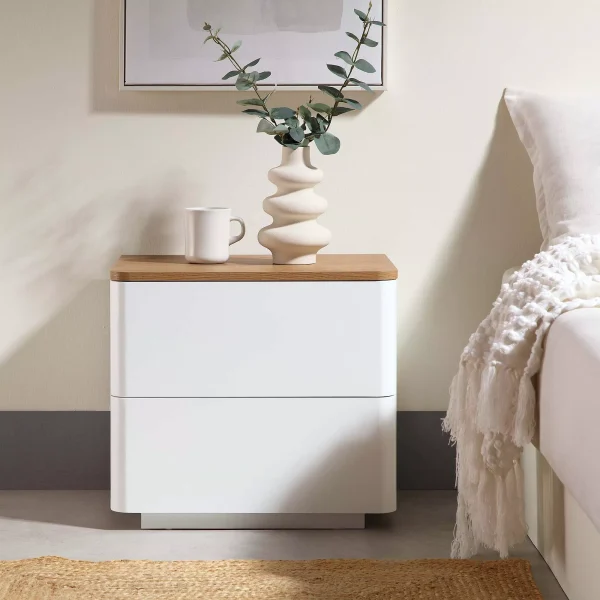 Curved Edge 2-Drawer Nightstands
