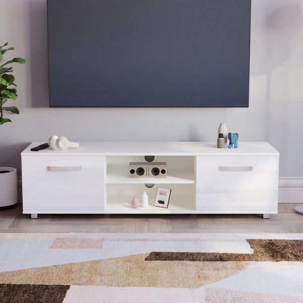 Vida Designs Cosmo 2-Door White TV Unit