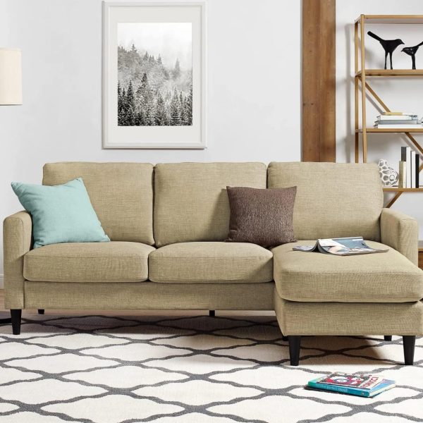 Kaci Reversible Contemporary Upholstered Sectional Sofa