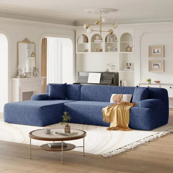 Simplified Style L-Shape Modular Sectional Sofa